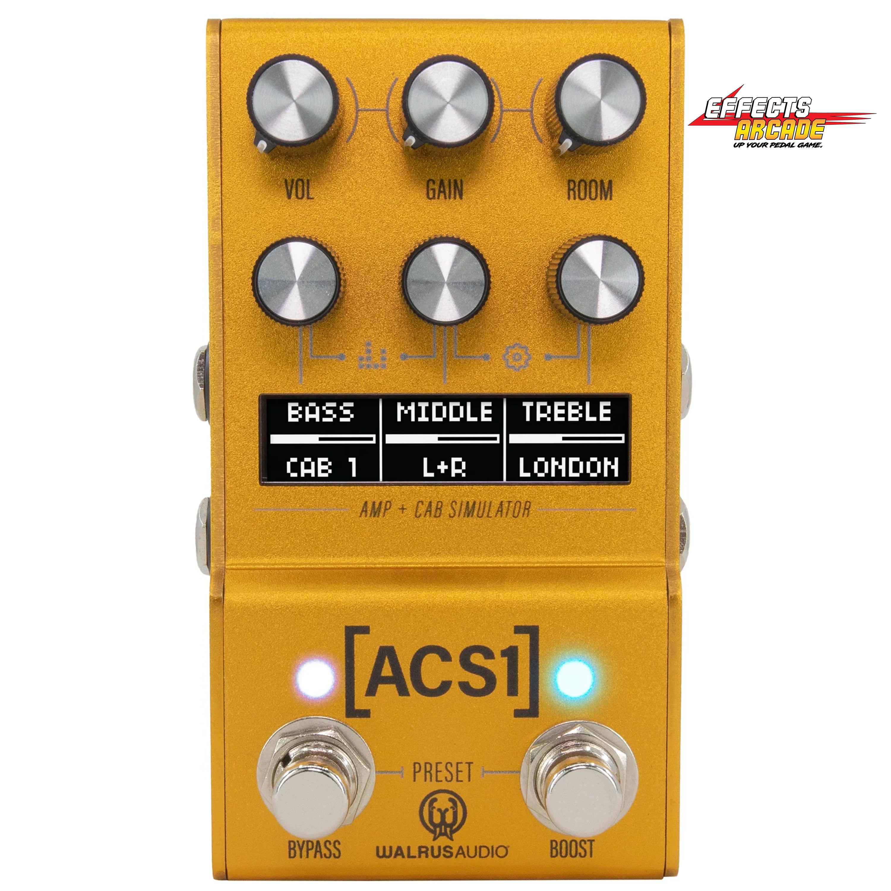 guitar pedal bass simulator Walrus Audio Mako MKII ACS1 Amp and Cab Simulator Pedal